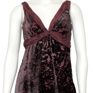 tahari top purple velvet S